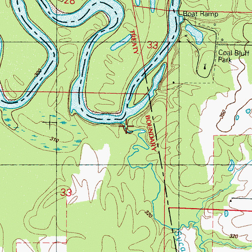Topographic Map of Sycamore Creek, MS