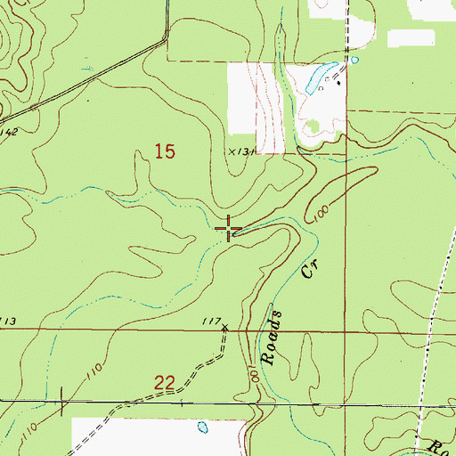 Topographic Map of Syll Branch, MS
