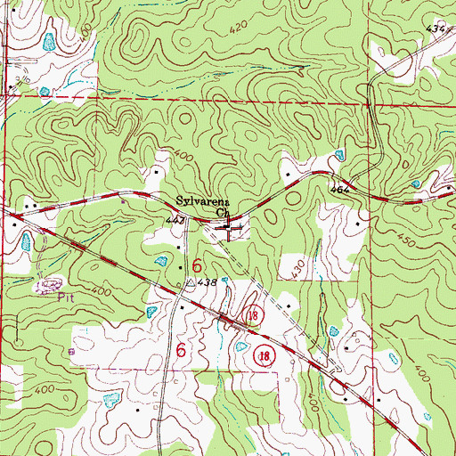 Topographic Map of Sylvarena Church, MS