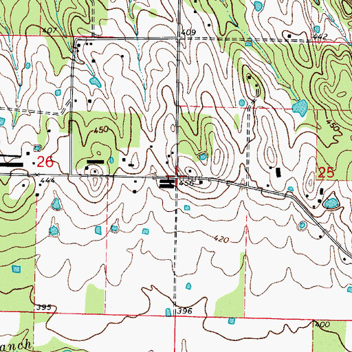 Topographic Map of Ard, AR