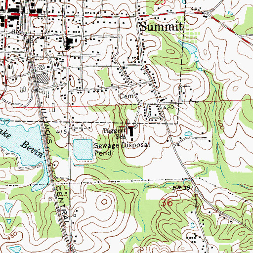 Topographic Map of Taggert School, MS