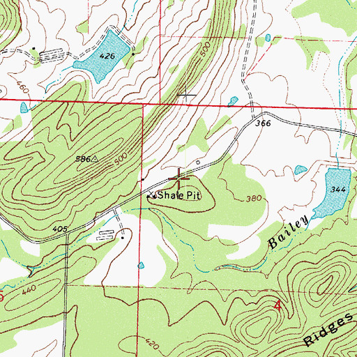 Topographic Map of Bailey School (historical), AR