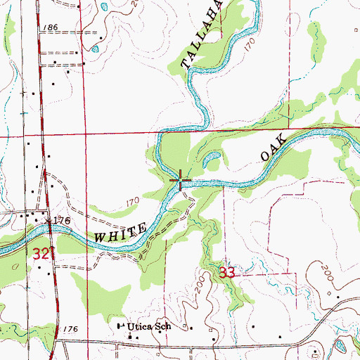 Topographic Map of Tallahalla Creek, MS