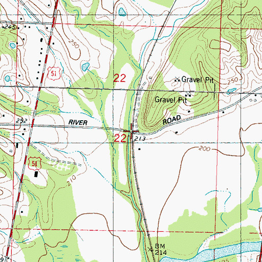 Topographic Map of Tallahatchie (historical), MS