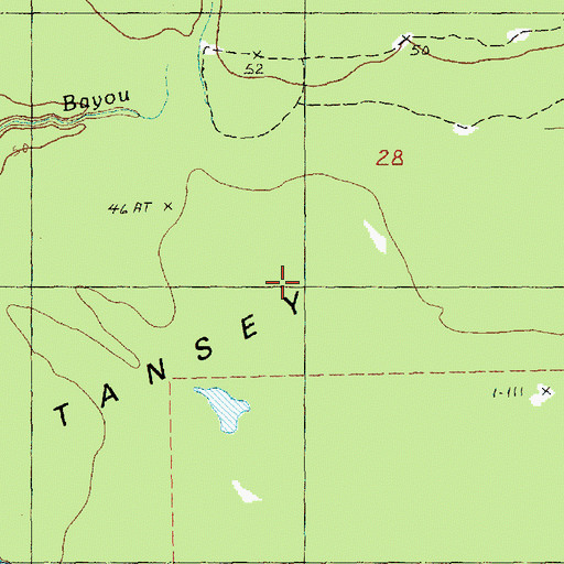 Topographic Map of Tansey Island, MS