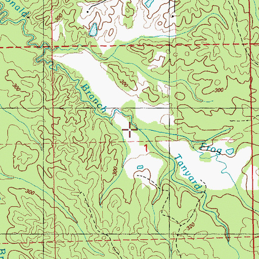 Topographic Map of Tanyard Branch, MS