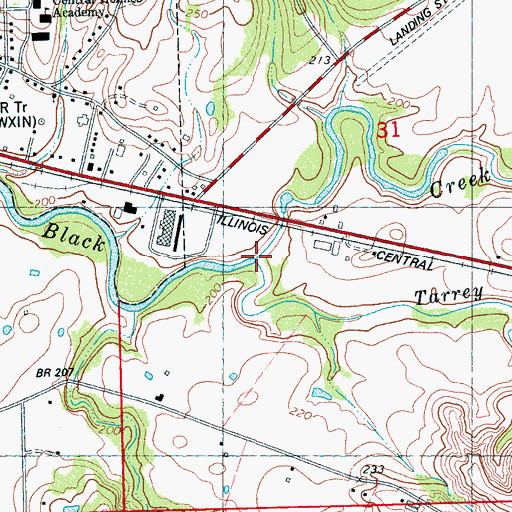 Topographic Map of Tarrey Creek, MS