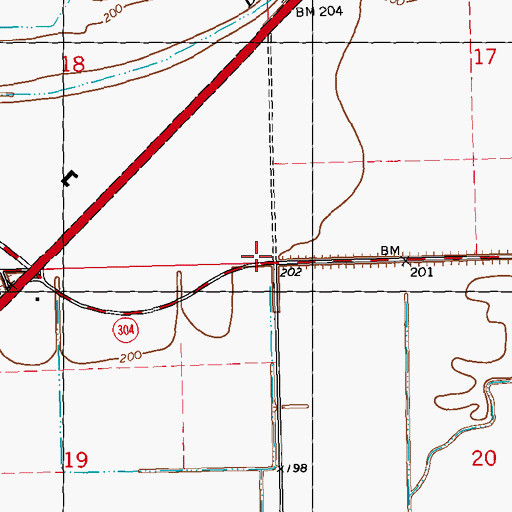 Topographic Map of Tatum School, MS