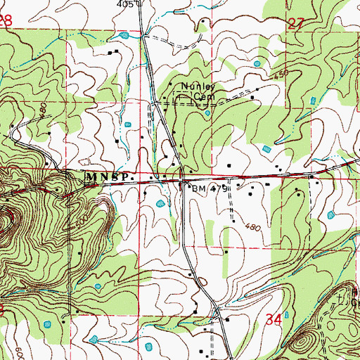 Topographic Map of Bethel Church (historical), AR