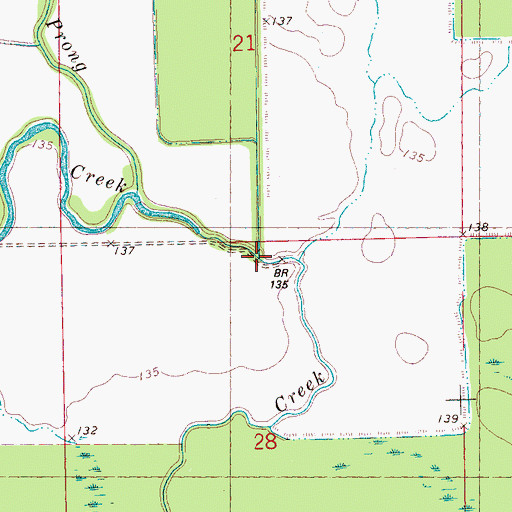 Topographic Map of Taylor Creek, MS