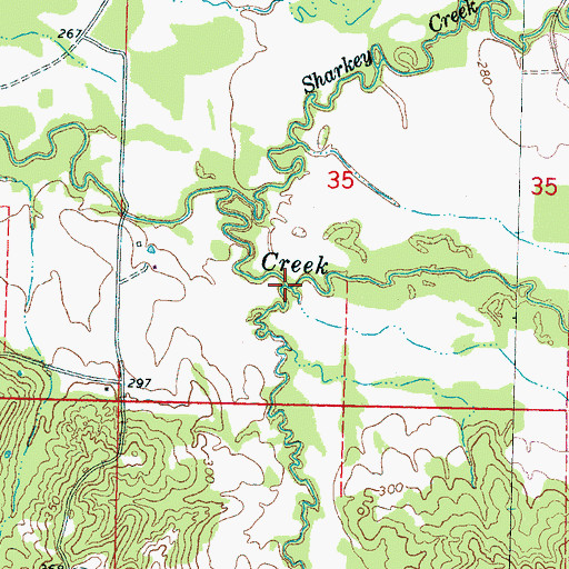Topographic Map of Taylor Creek, MS