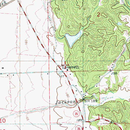 Topographic Map of Taylors Chapel, MS