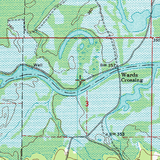 Topographic Map of Bridgeport School (historical), AR