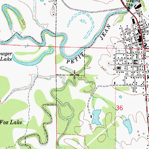 Topographic Map of Caroline Branch, AR
