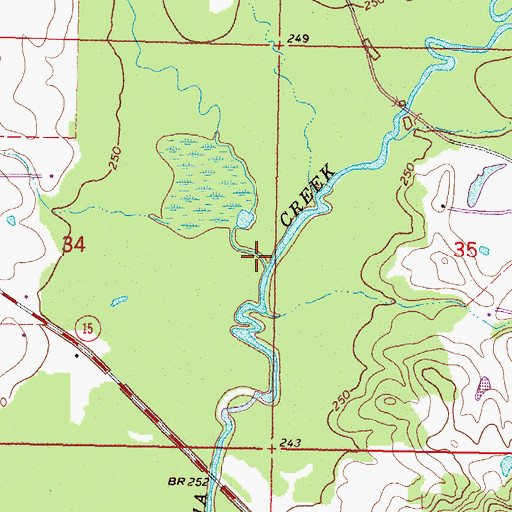 Topographic Map of Terrapin Creek, MS