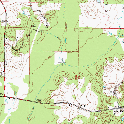 Topographic Map of Terrell Creek, MS