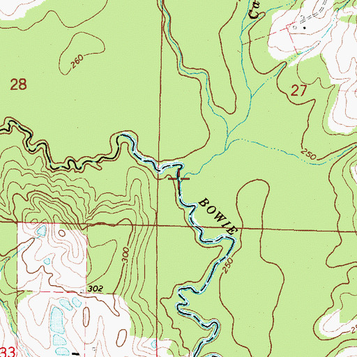 Topographic Map of Terrible Creek, MS