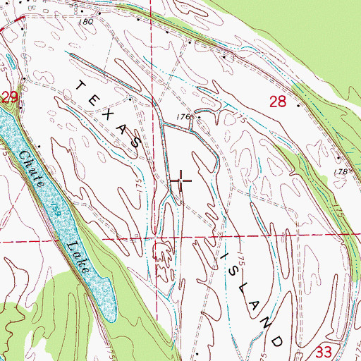 Topographic Map of Texas Island, MS