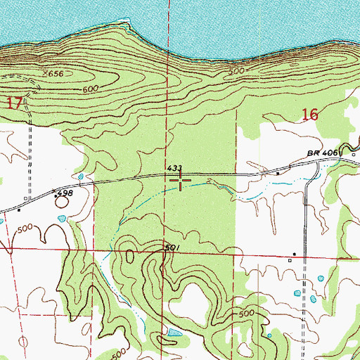 Topographic Map of Cedar Creek Church (historical), AR