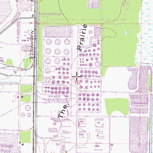 Topographic Map of The Prairie, MS