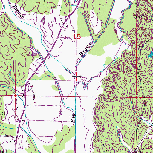 Topographic Map of Thompson Branch, MS