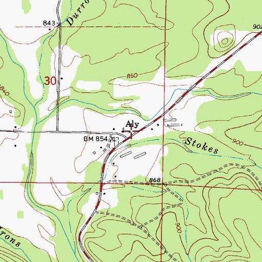 Topographic Map of Concord School (historical), AR