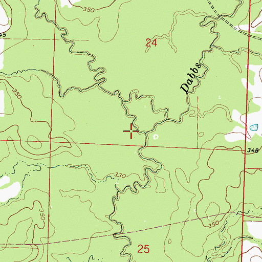 Topographic Map of Thompson Creek, MS