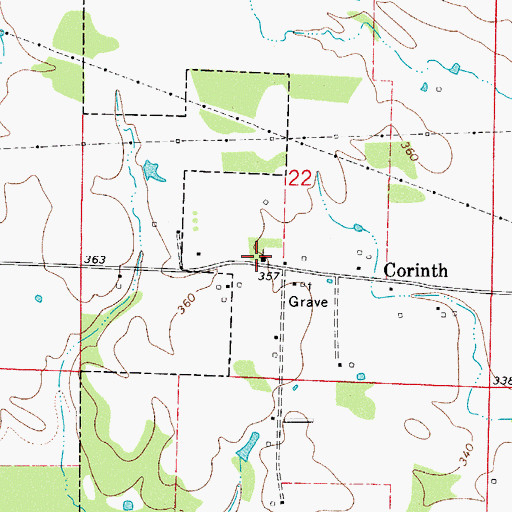 Topographic Map of Corinth School (historical), AR