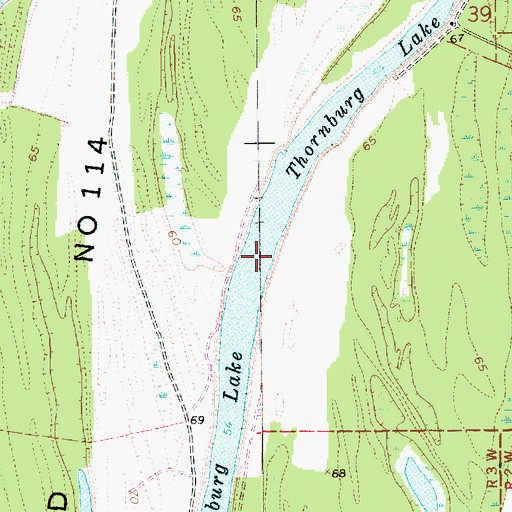 Topographic Map of Thornburg Lake, MS