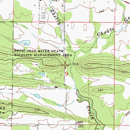 Topographic Map of Dale School (historical), AR