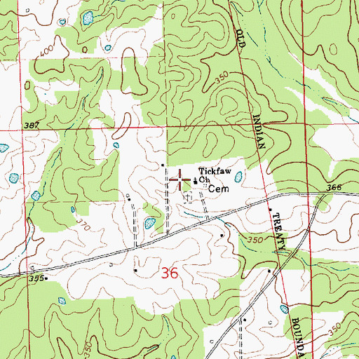 Topographic Map of Tickfaw Church, MS