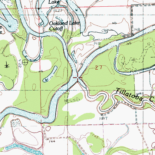 Topographic Map of Tillatoba Creek, MS