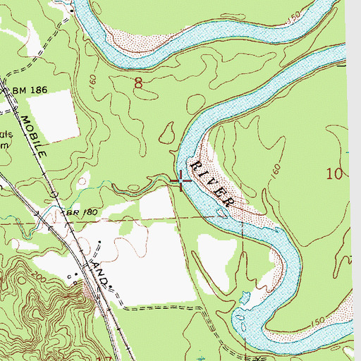 Topographic Map of Tilton Creek, MS