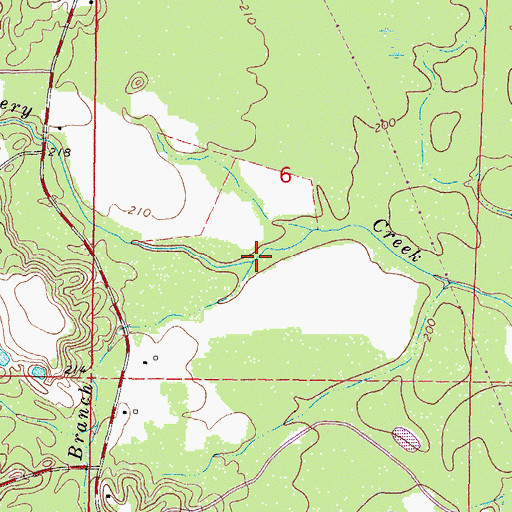 Topographic Map of Tisdale Branch, MS