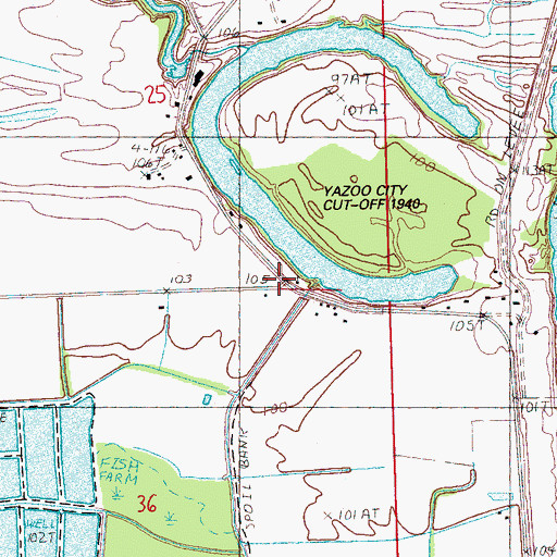 Topographic Map of Tobian Church, MS