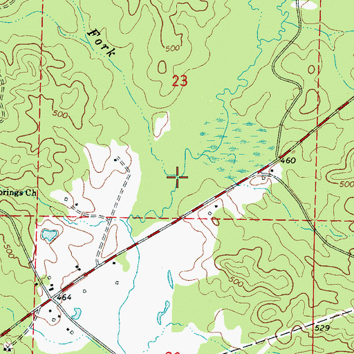 Topographic Map of Tom Fork, MS
