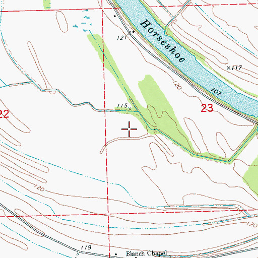 Topographic Map of Tomes Chapel, MS