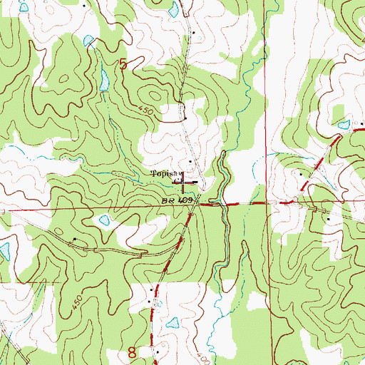 Topographic Map of Topisaw Church, MS