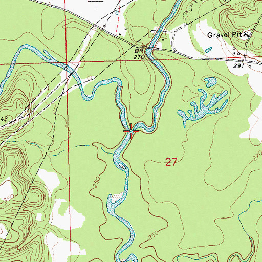 Topographic Map of Topisaw Creek, MS