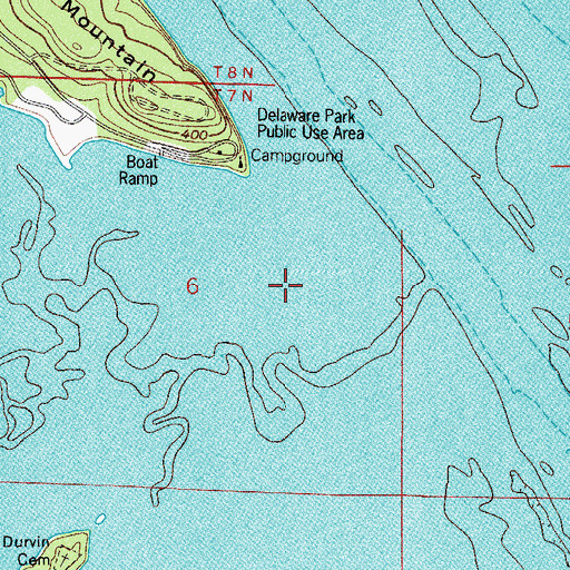 Topographic Map of Delaware Park, AR
