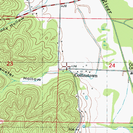 Topographic Map of Transfer Hollow, MS