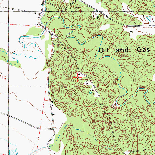 Topographic Map of Travelers Rest Church, MS