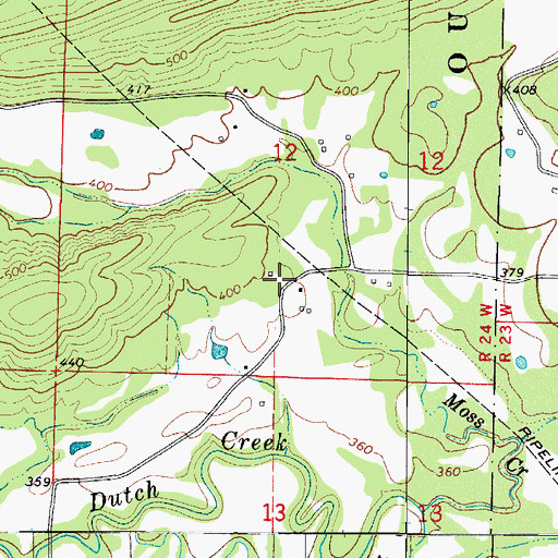 Topographic Map of Dentontown (historical), AR