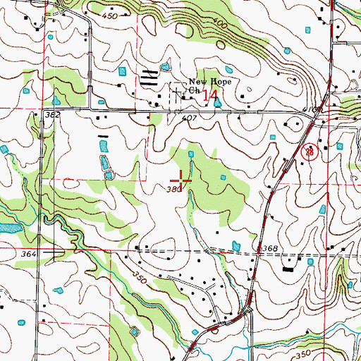 Topographic Map of Dobson Spring School (historical), AR
