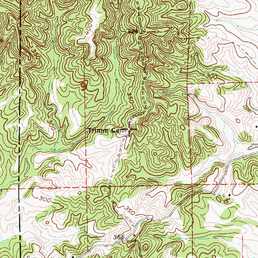 Topographic Map of Trimm Cemetery, MS