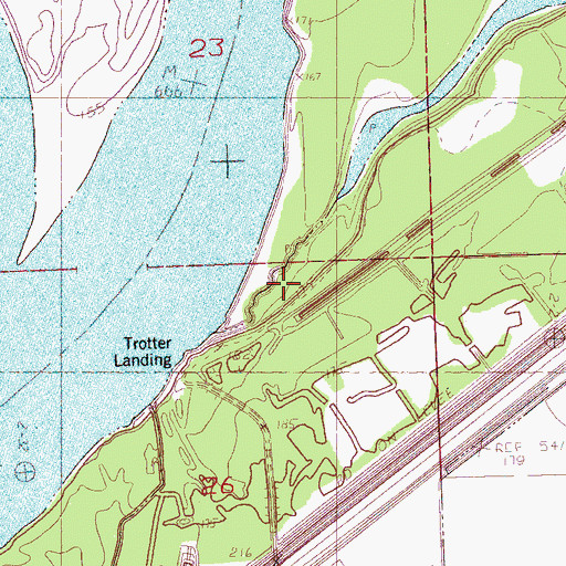 Topographic Map of Trotter Landing Revetment, MS