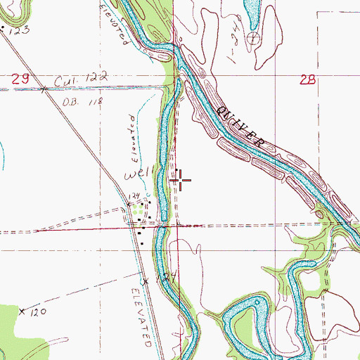 Topographic Map of Truevine Church, MS