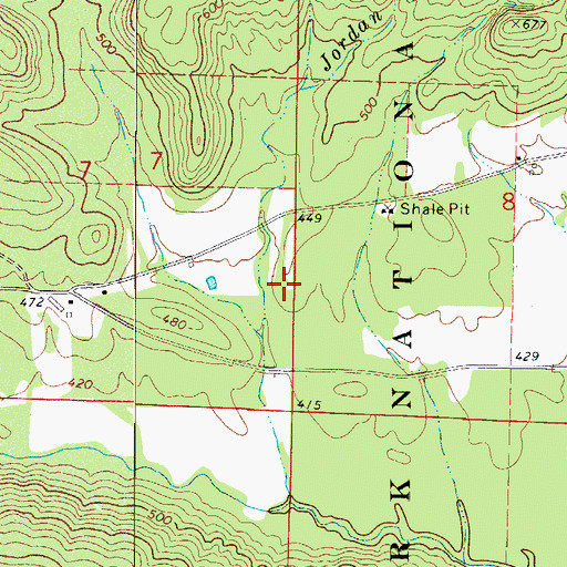 Topographic Map of Gately School (historical), AR