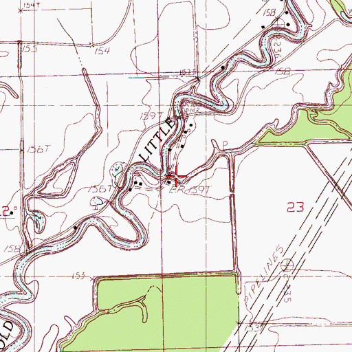 Topographic Map of Tucker Bayou, MS