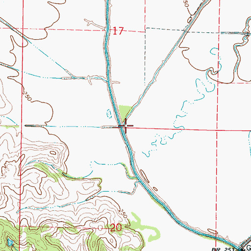 Topographic Map of Tulip Creek, MS